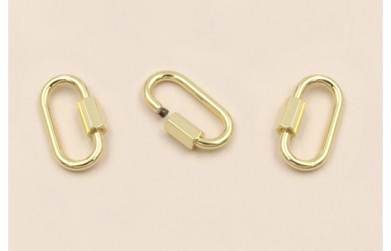 Acero Inox. Cierre eslabon 20*10mm Oro 