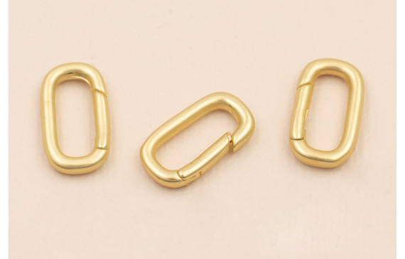 Cierre en Aro Ovalado 16*8mm Oro Mate