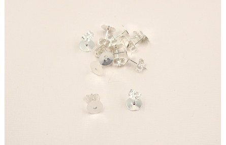 MONTURA 8MM PERLA PLATEADO