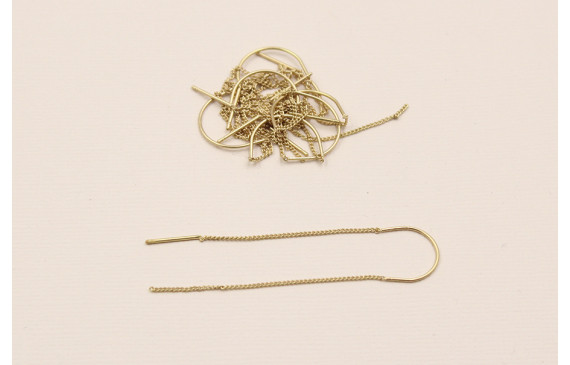 Pendiente curva con cordón cadena 65mm long