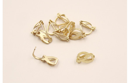 Pendiente click oro Mate