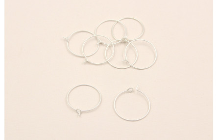 Aro pendiente 20mm Plata Mate