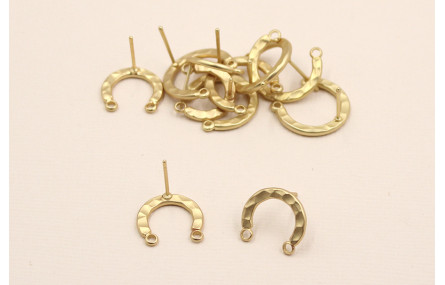 Pendiente Herradura 18*16mm Dorado Mate