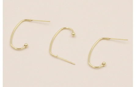 Stainless Steel: Pendiente acero Anzuelo 24*10mm