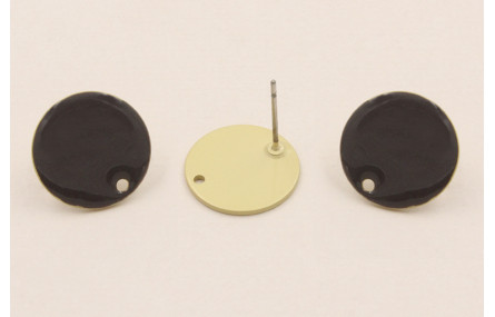 Perno Disco esmaltado 14mm Dorado Mate y  Gris