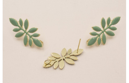 Perno 30*12 Pétalos esmaltados Turquesa