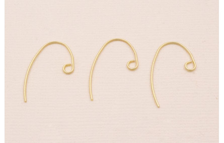 Pendiente gancho sencillo 22mm Dorado Mate