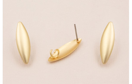 Perno Ovalo concavo 20*5mm Oro Mate