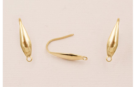 Pendiente Gota Acero Inox. 316L. 15*3mm Baño Oro