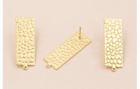 Perno rectangular 32*12mm relieve reptil Oro Mate