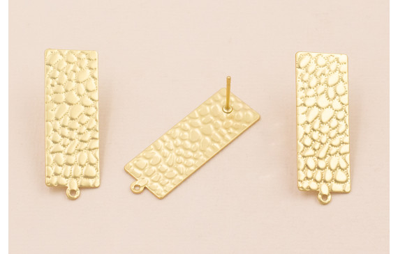 Perno rectangular 32*12mm relieve reptil Oro Mate