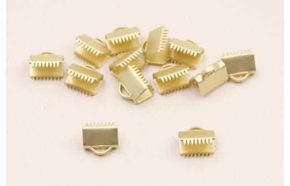 Terminal dentada 8mm Dorado Mate