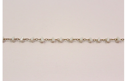 Cadena corazones cristal 3mm Gris