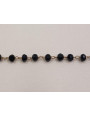 cadena engarzada cristales 2*3mm Negro