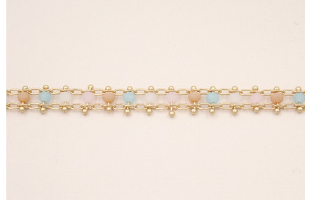 Cadena Carril 6mm facetadas opales 3*2mm