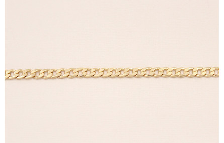 Cadena plana entrelazada de 3MM*0,5mm Oro Mate