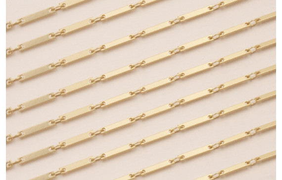 Cadena Listones de 10*2mm Dorado Mate