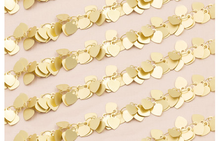 Cadena Ramillates de pétalos 6*6mm Oro Mate