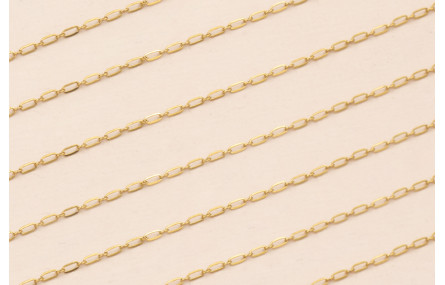 Cadena Eslabón Acero Inox micro Ovalo de 4*1,5 Oro