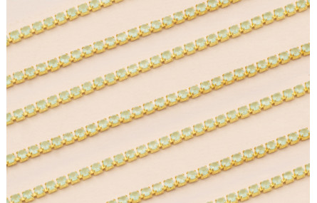 Cadena Strass Critstal 2mm Agua Opal