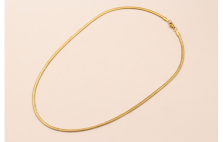 Collar Completo Acero Inox. Tira serpiente 3*2 Oro