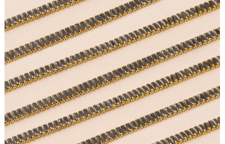 Cadena Strass cristal de 3*1,5mm Negro