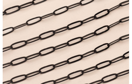 Cadena Eslabón 13*5mm Esmalte Negro