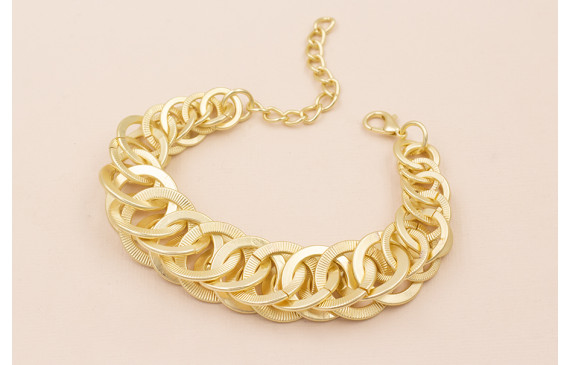 Pulsera completa de Aros 17cms Oro Mate