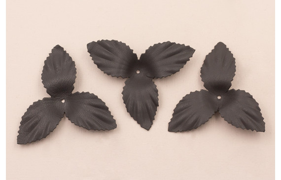 Flor pétalos relieve 60mm diam. Gris Oscuro