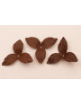 Flor pétalos relieve 60mm diam. Marrón Chocolate