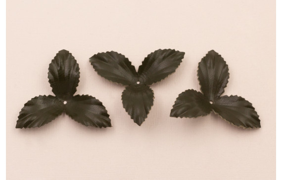 Flor pétalos relieve 45mm diam. Verde Oscuro