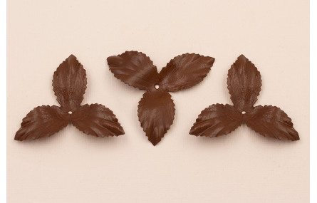 Flor pétalos relieve 45mm diam. Marrón