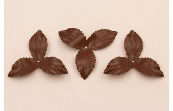 Flor pétalos relieve 45mm diam. Marrón