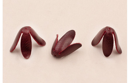 Campanilla Cuero 25mm alto granate