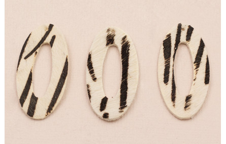 Aro Ovalado Piel Tintada 39mm Cebra