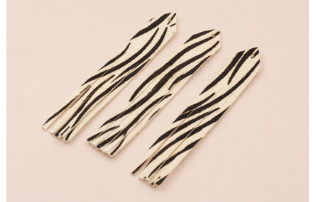 Fleco Piel tintada 92mm largo Cebra