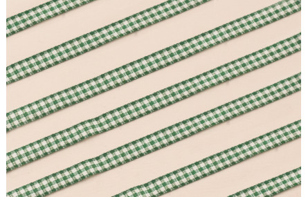 Lazo de Mini Vichy 5mm cuadros verdes