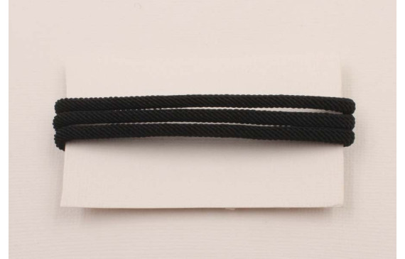 Cordón retorcido 4mm Negro