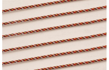 Driza 2mm Hilo Metálico Rojizo y Rosa