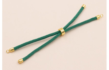 Cordón de 3mm Preparado para Pulsera verde Botella