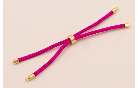 Cordón de 3mm Preparado para Pulsera color Fuxia