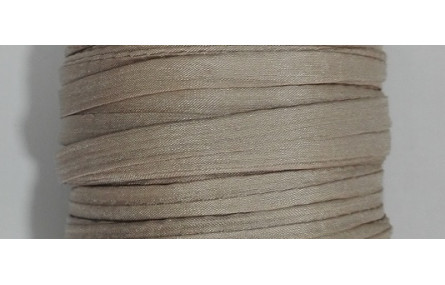 Cinta de seda Natural cosida 5-7mm gris claro