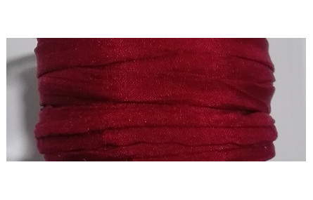 Cinta de seda Natural cosida 5-7mm Granate
