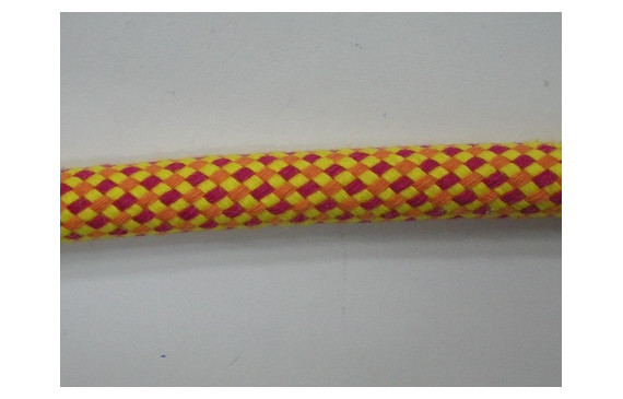 Cordón trenzado mecla amarillo, naranja, rojo