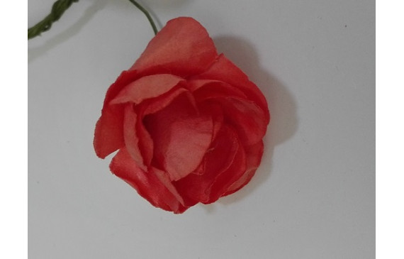 Flor Papel 3cms diámetro Coral