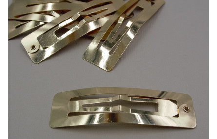 Horquilla Clip Rectangular  63*18mm Dorada