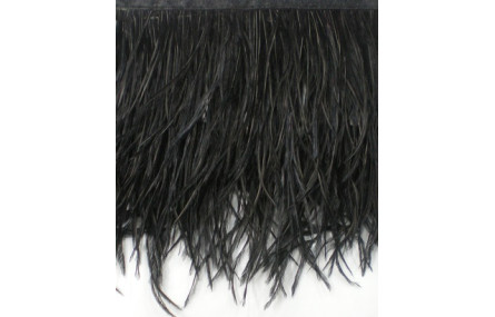 Fleco 1 mt de Pluma Avestruz negro