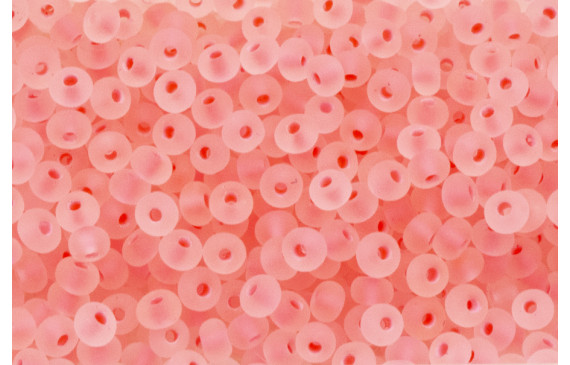 10 gramos Abalorio Rosa Fluor trans 3mm