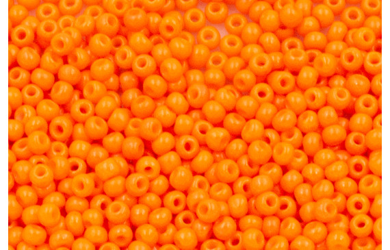 10 gramos de Abalorio cristal 2mm Naranja Coral