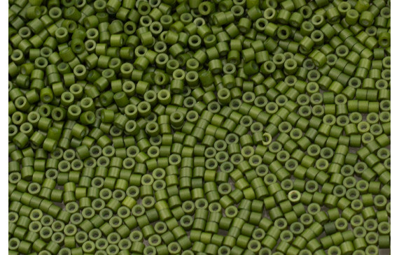 10 gramos de Abalorio cristal 2mm Microtubo Kaki